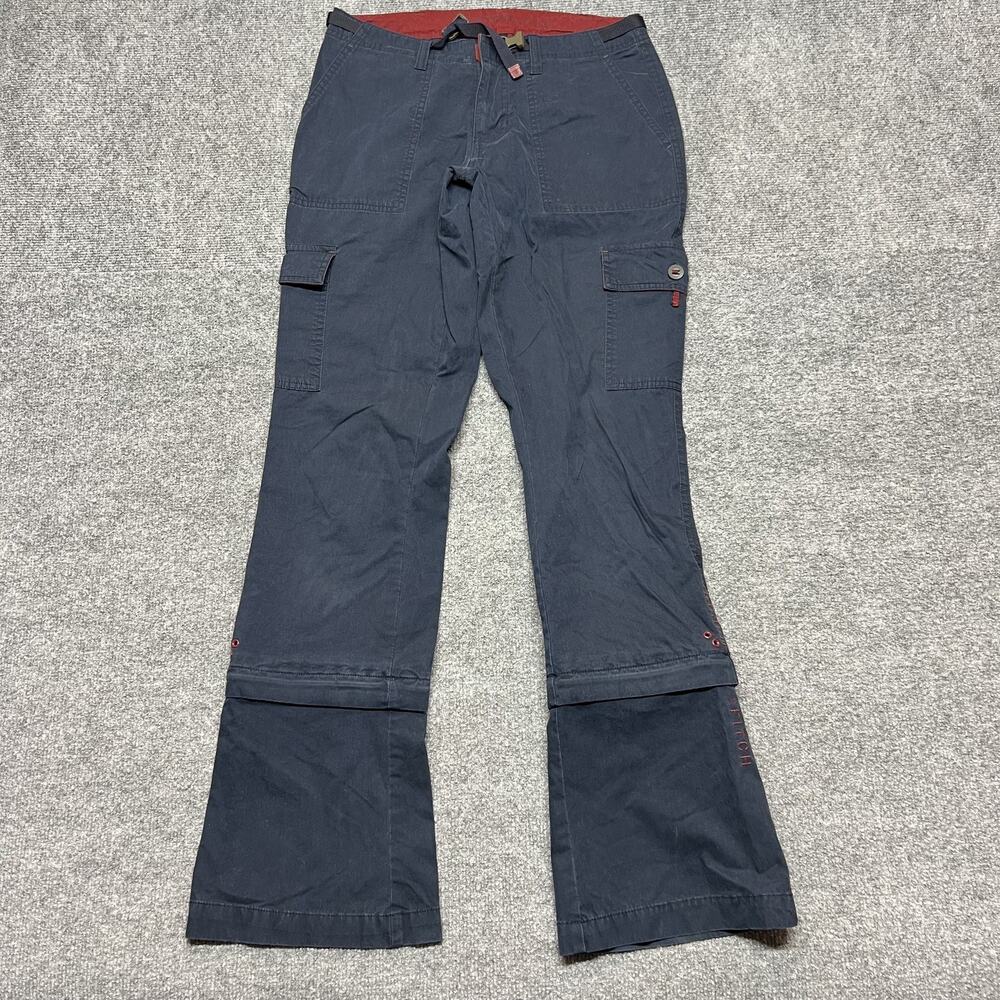 Vintage Abercrombie & Fitch Pants Womens 2 Blue Cargo Twill Belted Pockets